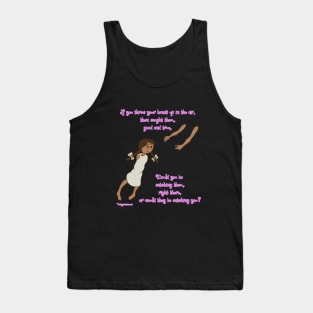 Throw your hands up - mid complexion, white dress Tank Top